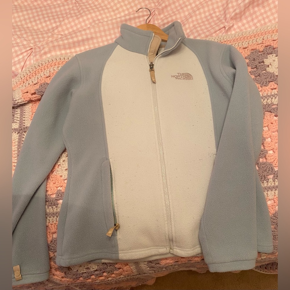 North face medium blue jacket guc